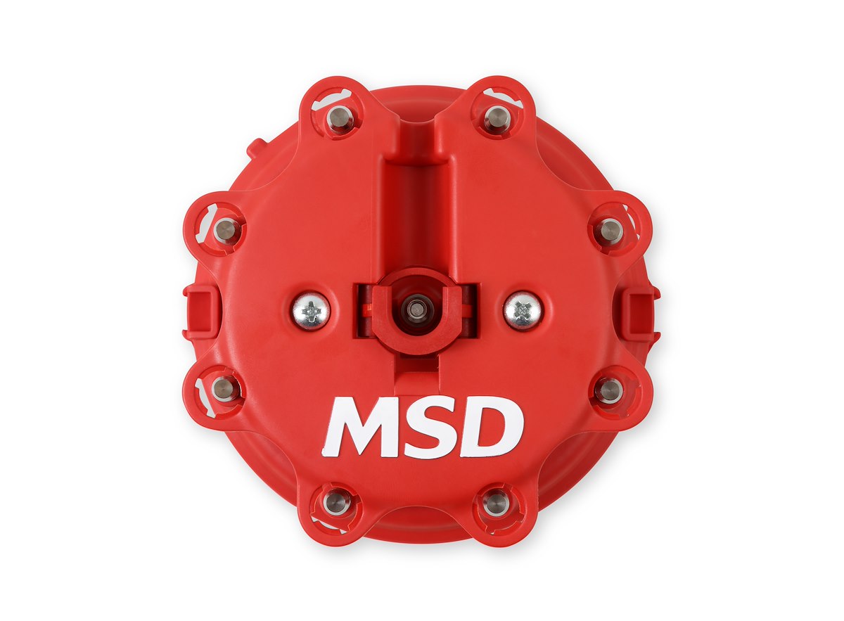 MSD Ignition Distributor Cap and Rotor Kit, For Use With Ford V8 TFI Distributors, Red - 8482
