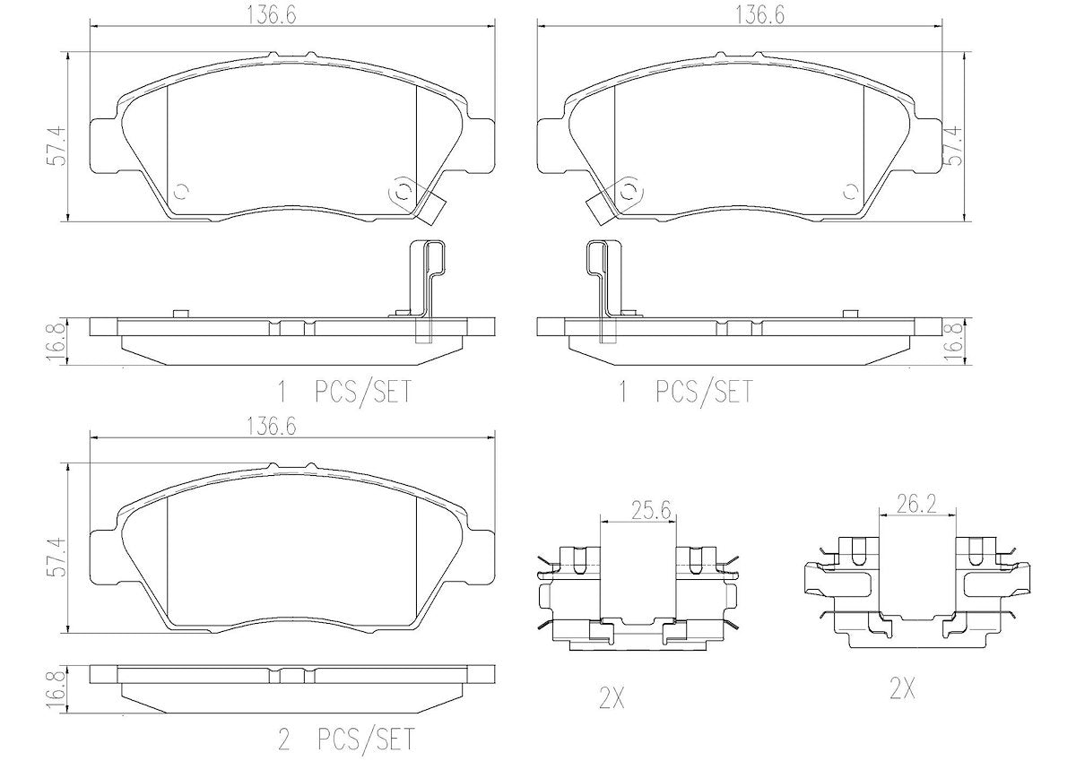 Brembo Brake Pads P28023N product image 4