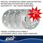 Coast2Coast Wheel Cover, 16 in, Chrome Plated, Set Of 4 - IWCAL160P
