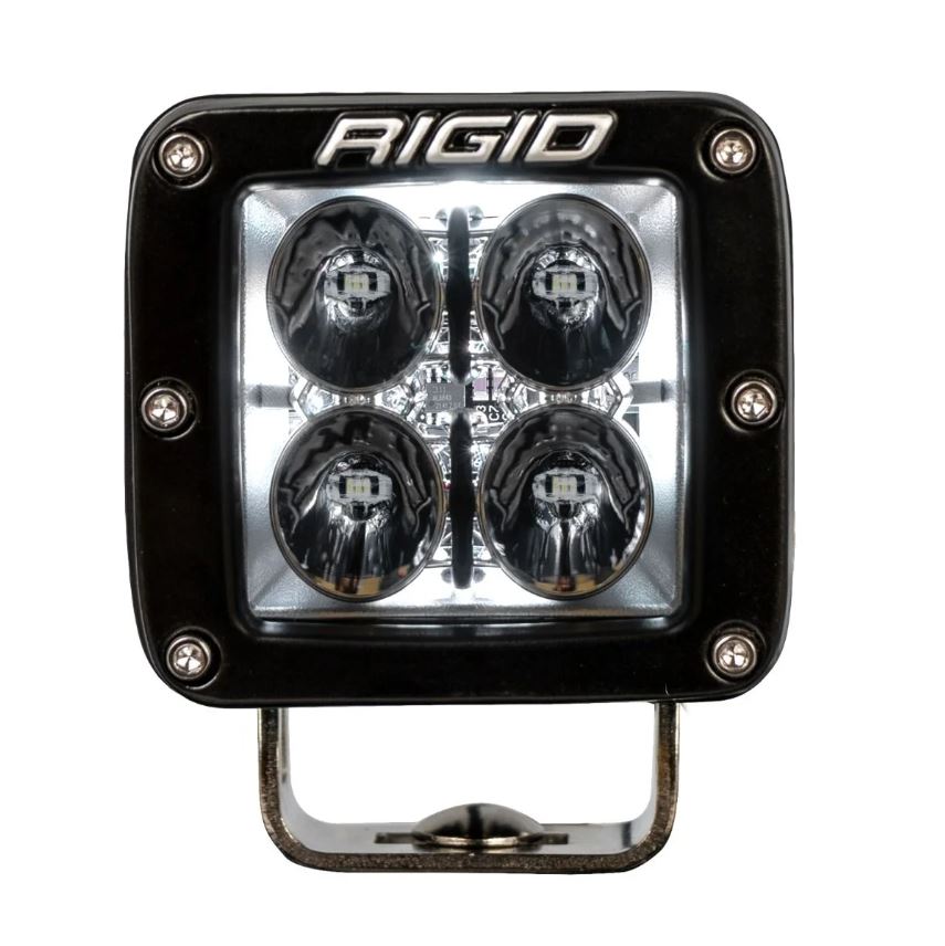 Rigid Industries Driving/Fog Light, LED Bulb, 4 LED Clear Bulb, 3.2 in Square, Set Of 2 - 202053