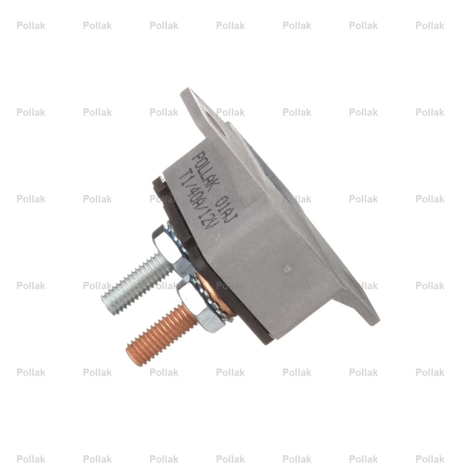 Pollak Circuit Breaker, 40 amp/12 V DC, With 90 Mounting Bracket - 54-240PL