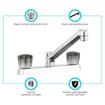 Dura Faucet Faucet, 2 Smoked Acrylic Knob Handle, Chrome Plated/Plastic, 2 Hole Application - DF-PK600S-CP
