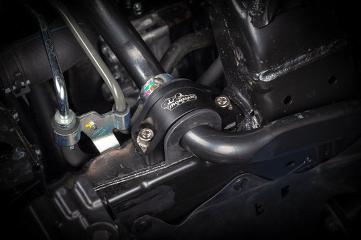Ironman 4x4 Stabilizer Bar Mount, 82 Millimeter Hole Spacing, Aluminum, Black - 1209K