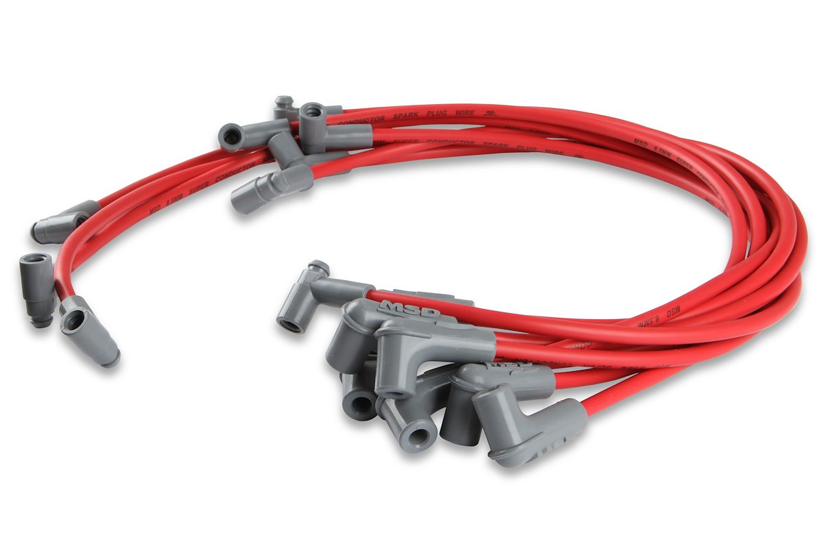 MSD Ignition Spark Plug Wire Set, Pre Assembled, Red, 8-1/2 Millimeter - 31359