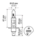 HELLA Headlight Bulb, H1, 55 Watt, 12 V - H1