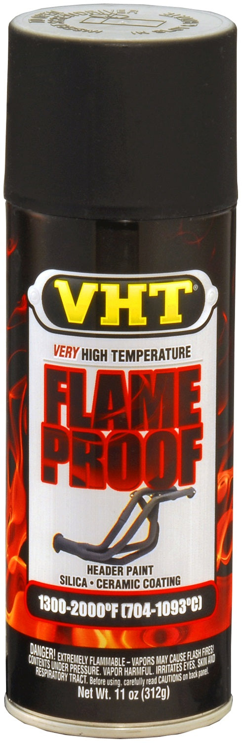 VHT/ Duplicolor Paint, Heat Resistant 1300-2000 Degrees Fahrenheit, Flat Black, 11 oz - SP102