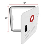 Fogatti Water Heater Access Door, 15 in Length x 15 in Width, White - FSWD-1515/WHITE