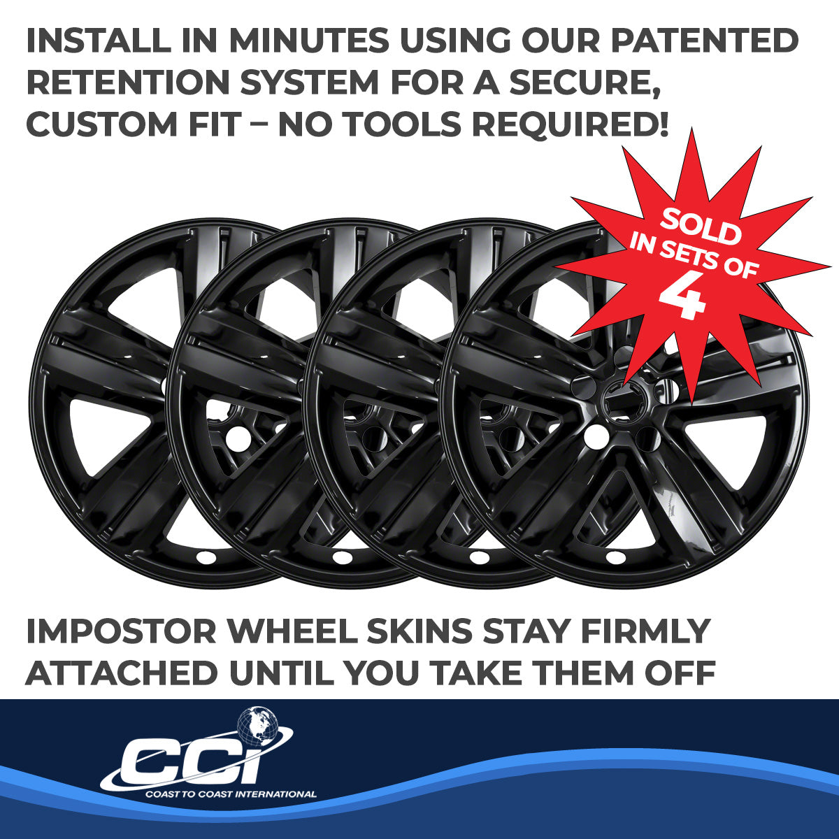 Coast2Coast Wheel Skins & Styled Wheel Covers IWCIMP437BLK product image 5