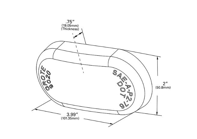 Grote Industries Turn Signal-Parking-Side Marker Light Lens, For 45933 and 46713 - 90203