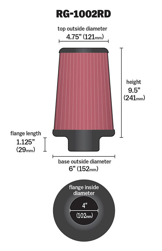 K&N Air Filter Elements RG-1002RD product image 6