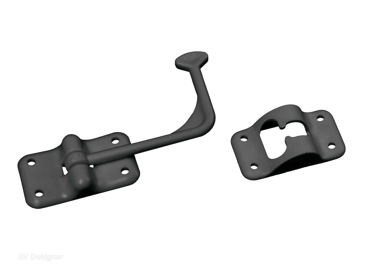 RV Designer Door Holder, 90 degree Angled, Black - E278
