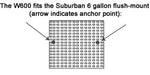 JCJ Enterprises Bug Screen - RV Appliance, For Use With Suburban 10/12/16 gal, 9-3/4 in Length x 7-3/8 in Width x 1-5/16 in Depth - W-600