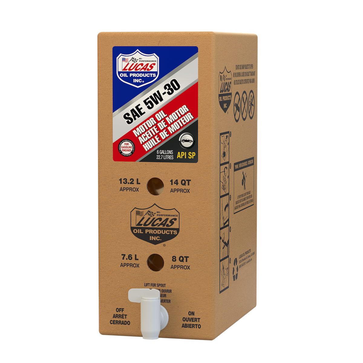 Lucas Oil Oil, SAE 5W-30, 6 gal Bag In Box - 18010
