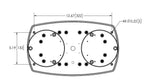 Ecco Electronic Warning Light, 15 in Length x 9 in Width x 2-1/2 in Height, Reflective And TIR Optic LED Module, Amber/Clear LED - 5590CAC