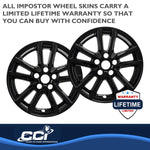 Coast2Coast Wheel Skin, 16 in, 10 Spokes, Gloss Black, Set Of 4 - IWCIMP423BLK