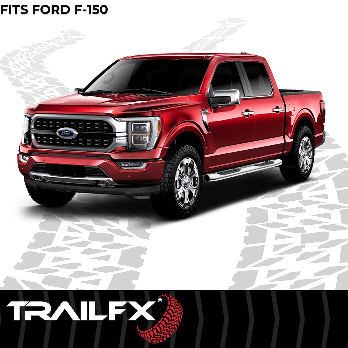 TrailFX Fender Flare, 1-1/2 in Tire Coverage, Black Smooth Paintable Finish, 3-1/4 in Flare Height, Set Of 4 - TFF3011OE