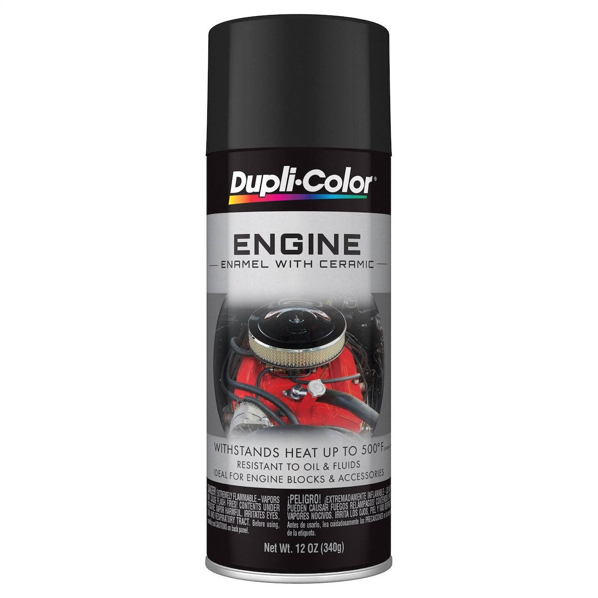 VHT/ Duplicolor Engine Paint, Heat Resistant to 500 Degrees Fahrenheit, Ford Semi-Gloss Black, 12 oz Aerosol Spray Can - DE1635