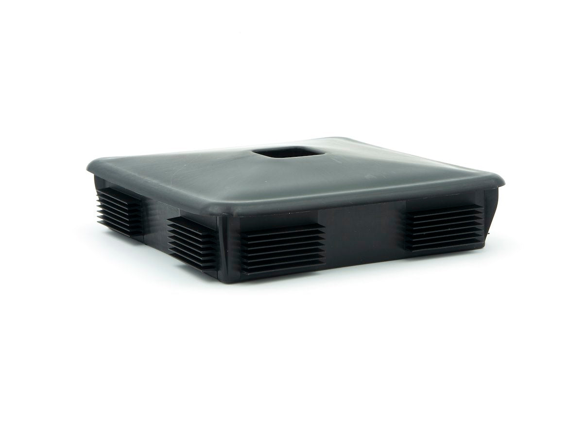B&B Molders Sewer Hose Storage Carrier Cap, Use With 4 in Square Sewer Hose Bumper, Black - 94163