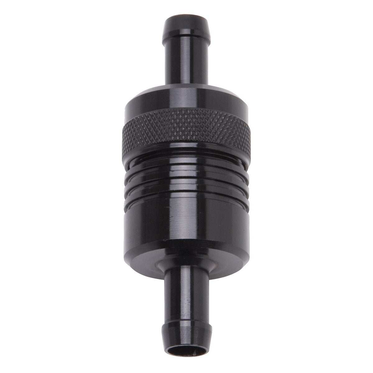 Edelbrock Fuel Filter, 3/8 in Inlet/Outlet, 40 Micron Sintered Bronze Element, 3 in Long - 8157