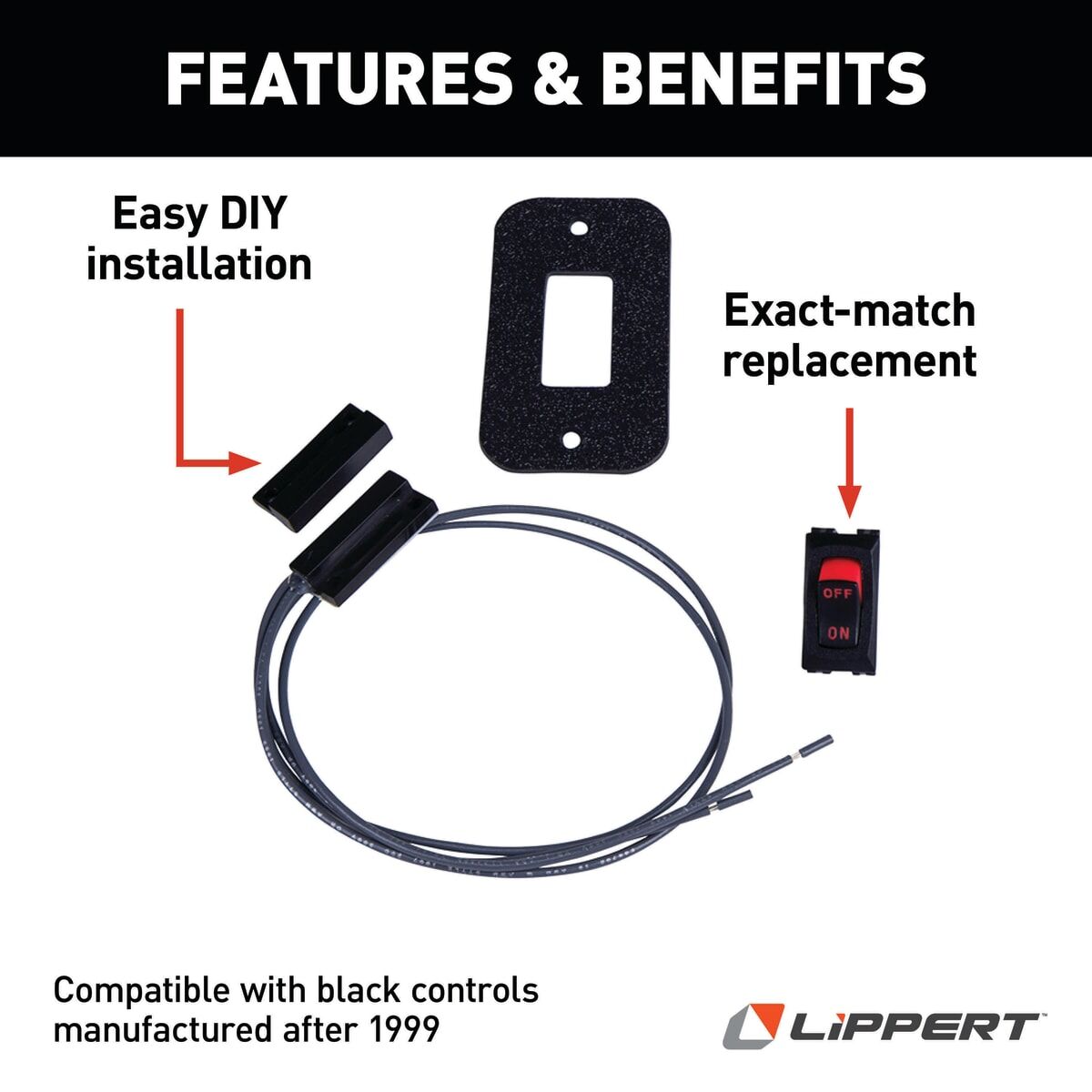 Lippert Entry Step Switch, Black - 369299