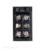 RV Designer Multi Purpose Switch, 20 amp Max, 6 Terminal, 1.46 in x 0.83 in Cutout - S225