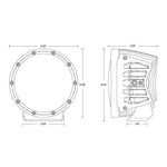 Rigid Industries Driving/Fog Light, 360 Series, LED Bulb, 6 in Round, Set Of 2 - 36412