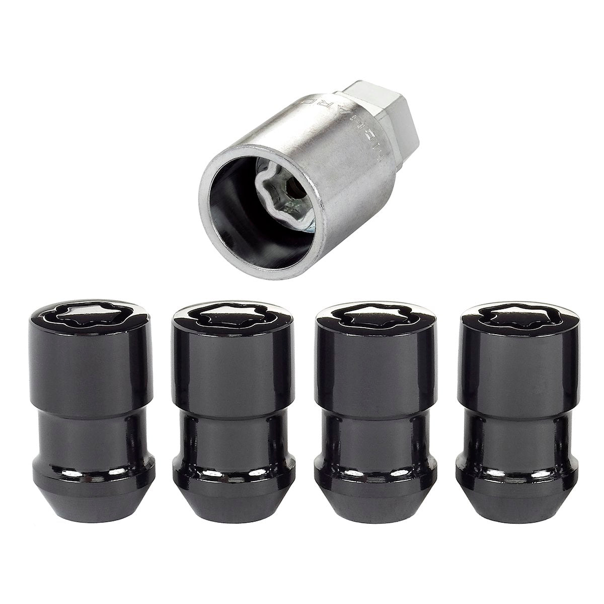 McGard Wheel Access Wheel Lock, 12 Millimeter X 1.5 Thread Size, Acorn Lug Use With Steel/Aluminum Wheels, 1.46 in Overall Length, Pack of 4 - 24026