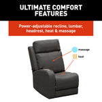 Lippert Chair, Seismic Theater Series, 27-1/2 in Width x 38 in Depth x 42 in Height Overall, 64 in Reclining Depth - 2024044200
