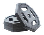 SnapPad Leveling Jack Foot Pad, 14 in Octagon, 1-1/8 in Thickness, Black - BASE1