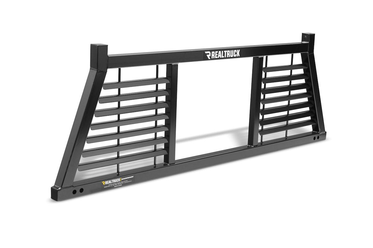 BackRack Headache Rack, Half Louvered, Black, Steel - 149LV