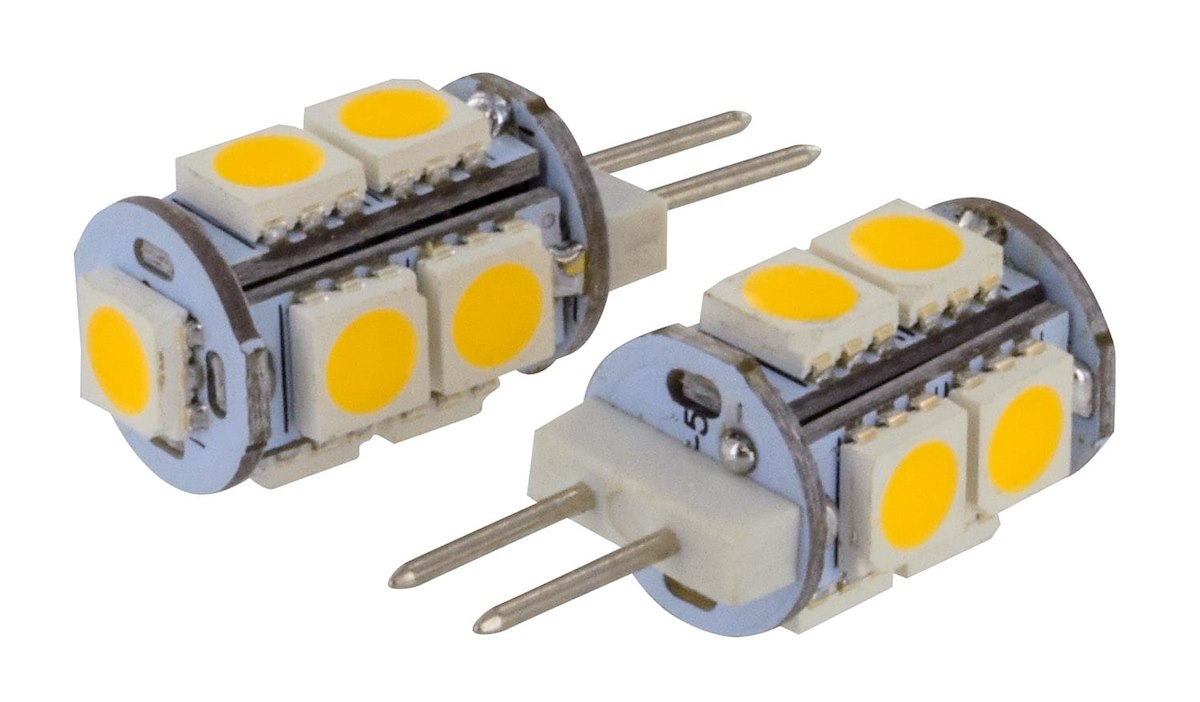 Valterra Multi Purpose Light Bulb - LED, Replacement For JC10/G4 Bulb, Soft White, 165 Lumen, Pack Of 2 - DG72611WVP