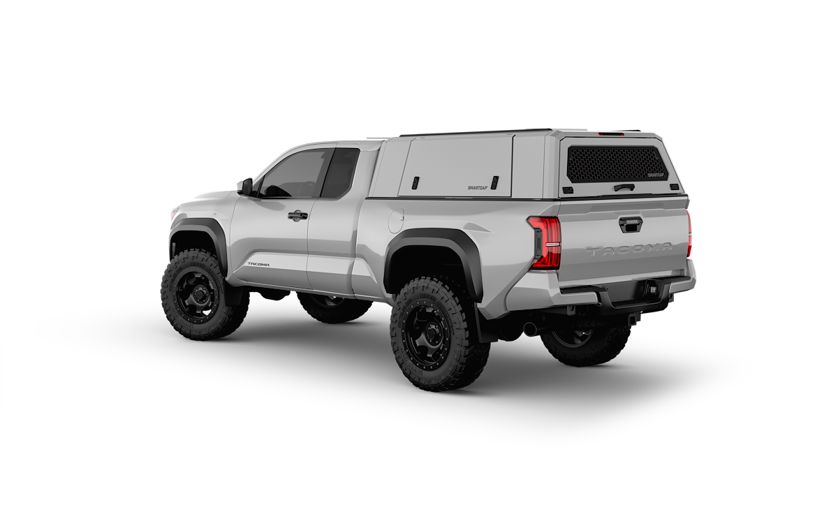 SmartCap Truck Cap, Holds Up To 330 lb When Moving And 770 lb When Parked, Gloss White, Stainless Steel - EC1313-WH