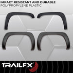 TrailFX Fender Flare, 1 in Front/1 in Rear Tire Coverage, Black Smooth Paintable Finish, Injected Polypropylene, Set Of 4 - TFC3000OE