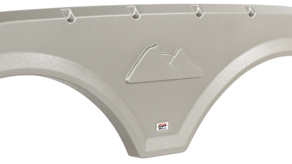 Icon Fender Skirt, 70-1/8 in Length x 11-1/4 in With 6 in Radius Wheel Arch, Black - 12551