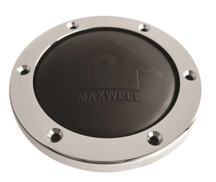 Maxwell Windlass Foot Switch, 150 amp, Black, With Stainless Steel Bezel/Mounting Instruction/Mounting Screws - P19001