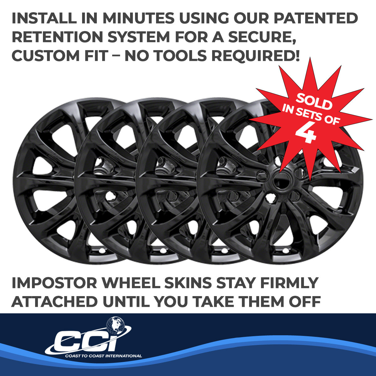 Coast2Coast Wheel Skins & Styled Wheel Covers IWCIMP409BLK product image 4