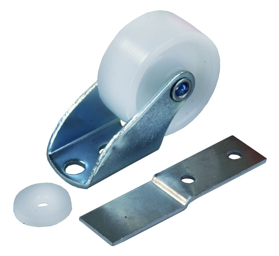 JR Products Awning Door Roller, With Screen Door Protector Disc And 2-1/2 in Long Bracket - 05014
