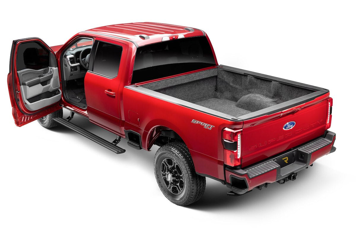 AMP Research Running Board, Textured Powder Coated, Black, Die Cast Aluminum - 76242-01A
