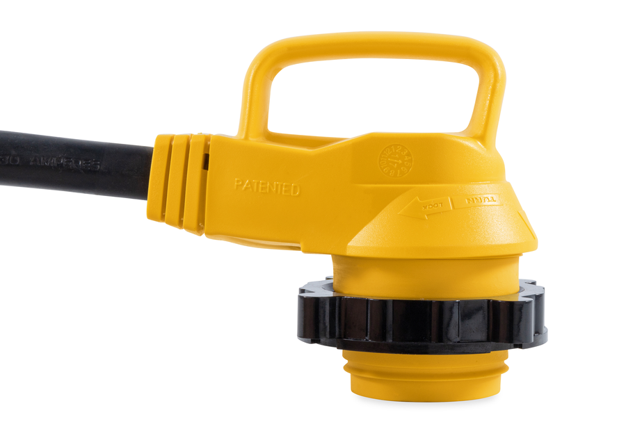 Camco Power Cord Adapter, 30 amp Female To 30 amp Male, 90 degree, 30 amp - 55522