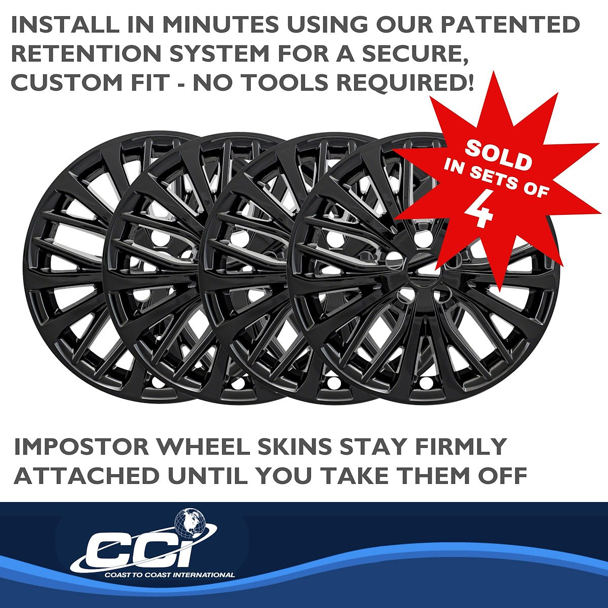 Coast2Coast Wheel Skins & Styled Wheel Covers IWCIMP428BLK product image 5