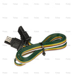 Pollak Trailer Wiring Connector, 4-Way Flat Male to Female, 60 in Wire Loop - 12-413E