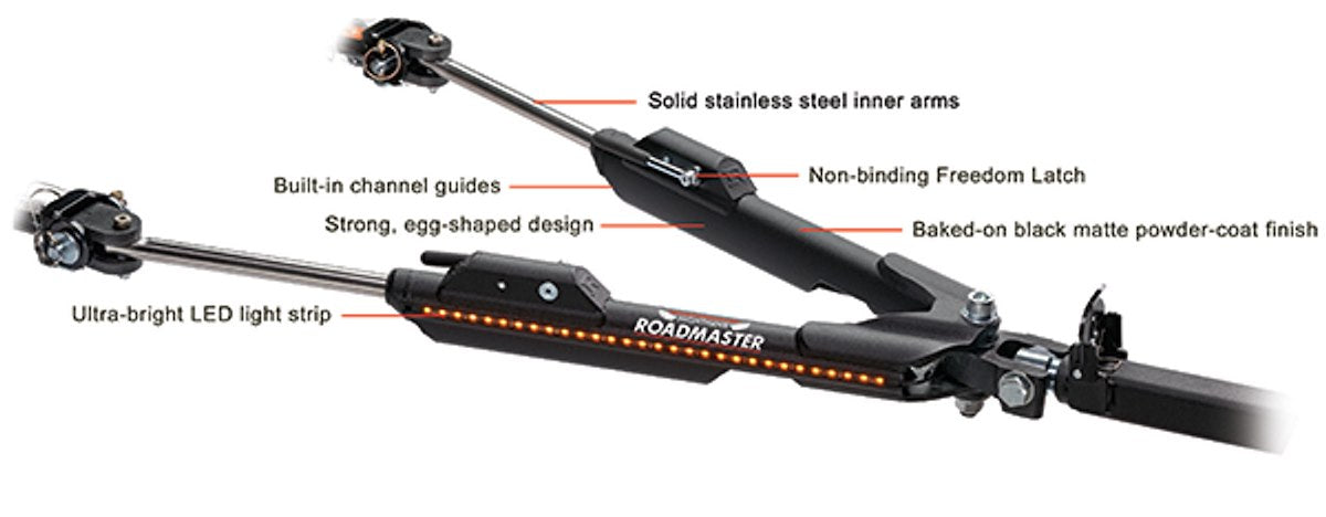 Roadmaster Tow Bar, For Use With Roadmaster EZ5 Twistlock/MS and MX Series brackets, 8000 lb Towing Capacity, 2 in Receiver Mount - 676
