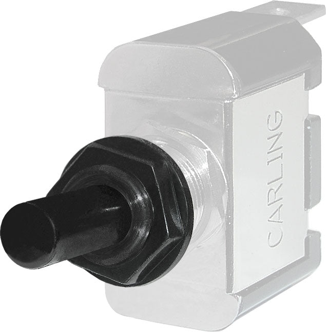Blue Sea Toggle Switch Cover, 15/32 in-32 UNS Thread, Black, Nickel Plated Brass - 4138-BSS