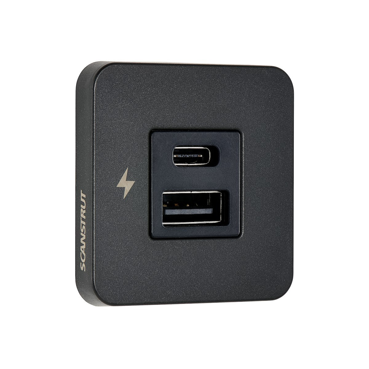 Scanstrut USB Outlet, TILE Series, 1 USB-A/1 USB-C Fast Charge Socket, 10 To 32 V DC Input Voltage(12/24 V System) - SC-TILE-10