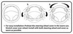 Plasticolor Steering Wheel Cover, For 14-1/2 To 15 in Wheels, Ford Oval Logo With Blue Contrast Stitching, Black - 006692R01