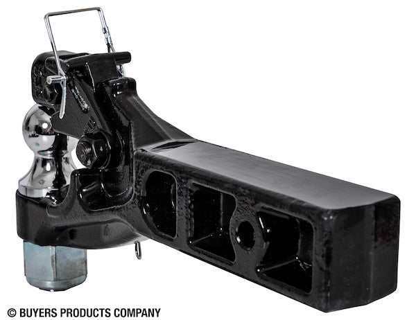 Buyers Products Pintle Hook, 2-1/2 in Receiver Mount, 10 Ton Combination Hitch, 20000 lb Towing Capacity - RM102000