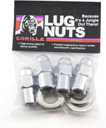 Gorilla Lug Nut, 12 Millimeter X 1.5 Thread Size, 3/4 in Mag Shank With 1-1/8 in Round Center Hole Washer, 1.7 in Overall Length, Pack of 4 - 73137CRB