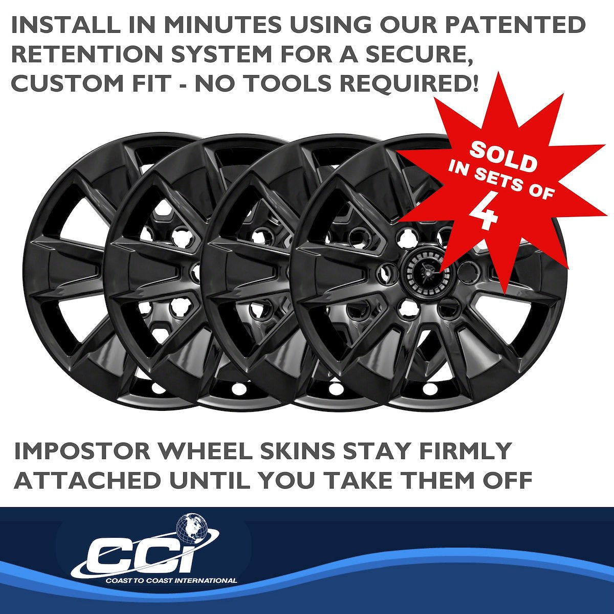 Coast2Coast Wheel Skins & Styled Wheel Covers IWCIMP436BLK product image 5