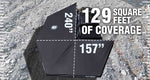 Overland Vehicle Systems Awning, 20 ft Length x 13 ft Width, Black Weather Cover - 19690002