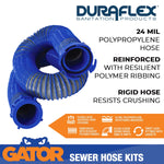 Duraflex Sewer Hose, 15 ft Extended Length, 57 in Compressed Length, 3 in Diameter - 22005
